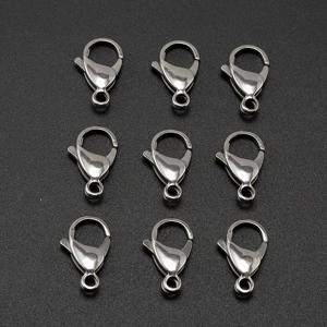 TEMU 9mm-19mm 스테인리스 스틸 로브스터 걸쇠 30개/20개입, 304 로브스터 클로 걸쇠는 팔찌 및 목걸이 후크 체인 잠금 장치에 적합하며, 10mm/11mm/12mm/13mm/15mm/16mm/17mm 사이즈의 주얼리 제작 부품으로 사용 가능