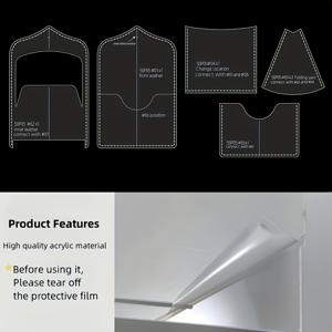 TEMU 5개 포켓 지갑 제작 아크릴 템플릿 가죽 공예 템플릿 (미니 지갑 및 동전 지갑용), 가죽 패턴 추가, 지갑 제작, DIY 지갑 제작