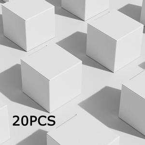 TEMU 20개, 12*12*12cm, 간단한 흰색 머그잔 선물 상자, 두꺼운 접이식 소형 물품 포장 상자, 생일, 결혼식, 크리스마스, 새해, 데이 등에 완벽함!