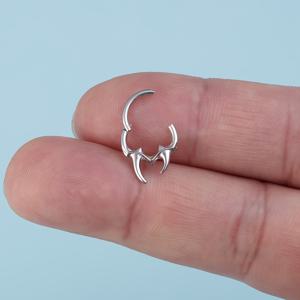 TEMU 1개 세푼트, 카르티리지, 트라거스, 데이스, 헬릭스 피어싱용 힌지드 코링 - 스테인리스 스틸 바디 주얼리, 16게이지, 우아한 하트 & 기하학적 디자인, 보석 장식, 저자극성 및 내구성