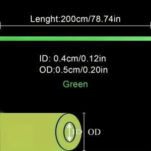 TEMU TUODSPLU 1pc 200cm/78.74in 야간 낚시용 빛나는 리그 슬리브, 엉킴 방지 부드러운 튜브, 해양 낚시 액세서리 - 높은 투명성 녹색, 야간 낚시 액세서리 | 엉킴 방지 슬리브 | 유연한 리긴