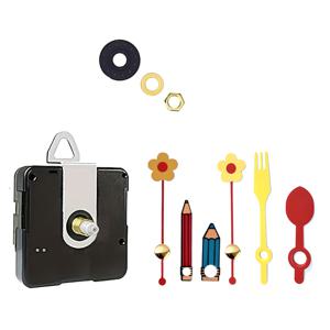 TEMU 무소음 쿼츠 시계 1개, 13mm 숏 샤프트, 만화 시계 바늘 2쌍 포함, 수리/교체 및 DIY 시계 프로젝트용, 어린이방 장식 및 어린이 파티 답례품에 적합
