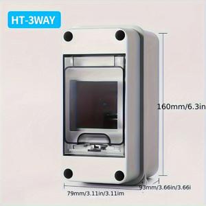 TEMU 1개 산업용 고품질 전력 진공 스위치 케이스, 플립 커버 디자인, 2-3회로 실내/외 분배함