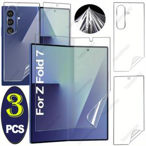 TEMU 삼성 Z Fold 7/ZFold 7 케이스 & 스크린 보호필름 세트 - 3-in-1 TPU 하이드로겔 필름, 전면/후면 커버, 접이식 스마트폰 액세서리 호환