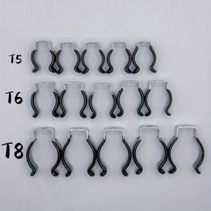 TEMU 15개 검정 U자형 LED 클립 - 튼튼한 금속 및 플라스틱, T5/T6/T8 호환, 안전한 튜브 고정 버클, 간편한 설치, LED 램프 홀더, 견고한 구조