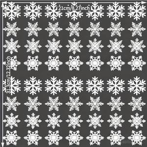 TEMU 80개 눈꽃 창문 스티커 - 탈착식 정전기 클링 데칼, 새해 및 크리스마스 장식에 이상적, 흰색 눈꽃 디자인으로 유리창문에 완벽하게 어우러짐