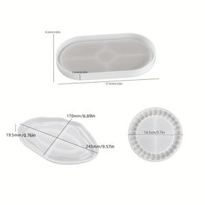 TEMU DIY 레진 실리콘 주얼리 몰드 3pcs/세트 타원형/불규칙/버블 모양 트레이 에폭시 몰드 DIY 라운드 버블 팔레트 수제 석고 주얼리 보관 접시 몰드 홈 데코 만들기 용품