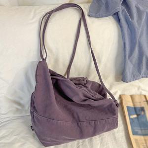 TEMU 남성용 빈티지 일본 스타일 캔버스 숄더백, 다기능 듀얼 백팩, 활용도 높은 대용량 여성용 캐주얼 출퇴근 토트백, 패셔너블한 단색 크로스백