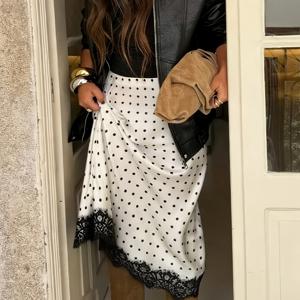 TEMU 크리스마스 파티 행사용 신상 레이스 패치워크 캐주얼 출퇴근 여성 스커트 [Ns702]