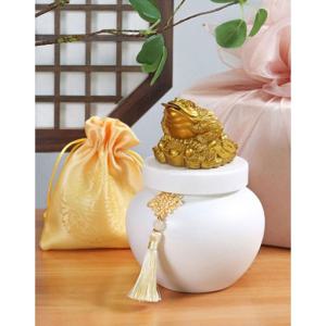 TEMU 삼족 두꺼비 소금 단지 풍수 인테리어 | 현관·신발장 재물운 소품, 집들이·개업 선물, 악운 차단 행운 부적 장식품