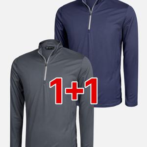 TEMU (1+1) 남성 통기성 좋은 기능성 원단 긴팔 집업 티셔츠 (M5OPST34)