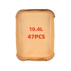 TEMU 47개 직사각형 에어프라이어 베이킹 페이퍼 패드 | 일회용, 논스틱, 기름 방지, 10.4L/5.2L/3.1L 에어프라이어, 오븐, 전자레인지용 | 내열성, 세척 용이, 프렌치프라이, 닭고기, 일상적인 베이킹에 적합
