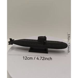 TEMU 사실적인 전투용 핵잠수함 모델 1개 - 3D 프린팅 플라스틱 복제품, 서재 책상 장식용, 해전 애호가를 위한 군사 전시품, 수집가용 및 취미가를 위한 수집용 선물, 잠수함 장식품