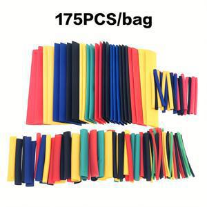 TEMU 175개 열수축 튜브 | 전기 연결 케이블, 가정 및 야외용 가전 제품 절연 보호 슬리브, 수축 비율 2:1, 내구성 좋은 폴리올레핀 소재, 다양한 크기, 전기 연결용, 추수감사절 선물로 좋음