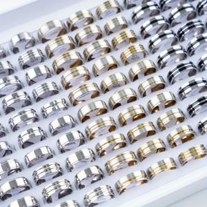 TEMU 20가지 패션 클래식 스테인리스 스틸 링 여성 남성용, 컬러풀 주얼리 파티 선물