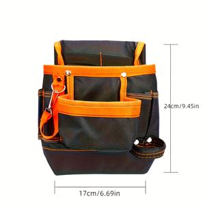 TEMU 600D 옥스포드 허리 공구 벨트 가방, 야외 작업용 파우치, 수공구, 하드웨어 보관, 전기 기술자 및 원예 장비