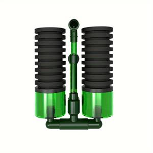 TEMU 듀얼 헤드 수족관 스펀지 필터 및 에어 펌프 - 비전기식, 필수 어항 액세서리, 수족관 필터