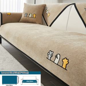 TEMU 귀여운 고양이 발바닥 프린트 소파 쿠션 커버 1개, 사계절용 범용, 심플 모던 미끄럼 방지 라이트 럭셔리 반려동물 방지 소파 보호 커버, 강아지 애호가용 소파 슬립커버, 침실, 사무실, 거실 가구 보호용 소파 쿠션, 홈 데코. 베개 커버, 등받이 커버, 팔걸이 커버는 별도 구매 필요.