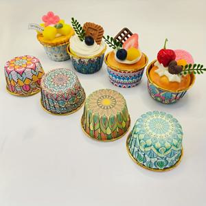 TEMU 50팩 내열 베이킹 컵 - 가정 및 전문용 그리스프루프 머핀 라이너, 생일·결혼식용 대형 일회용 종이 몰드, 형태 유지