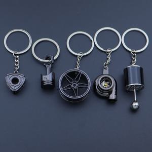 TEMU 자동차 엔진 & 구동계열 키체인 세트 5개 - 리얼리스틱 자동차 부품 레플리카 (피스톤, 터보, 휠 허브, 시프터, 디퍼렌셜) - 남성 운전자, 정비사, 자동차 애호가를 위한 키링 - 자동차 애호가를 위한 이상적인 선물