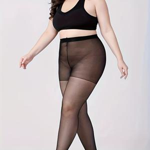 TEMU 1/3 더블 레인지 플러스 사이즈 스타킹, 두꺼운 얇은 스타일, 높은 탄성, 엉킴 방지, 피부 색상