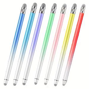TEMU 터치 스크린용 고감도 터치 펜 4개 세트 - 아이패드//Xiaomi 태블릿 호환 가능, 내구성 있는 글리터 컬러, 부드러운 필기감, 다이어리 및 그림 그리기용, 색상 다양한 색상, 메탈릭 캡 디자인