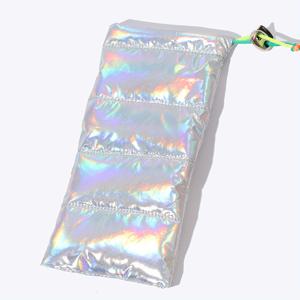 TEMU 퀼트 안경 케이스 컬러풀 소프트 안경 파우치 다운 안경 파우치 드로스트링 클로저 안경 케이스