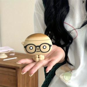 TEMU 에어팟 4용 애플에 적합한 불탄 빵 인형 케이스 에어팟 1세대/2세대 귀여운 소프트 젤 보호 커버