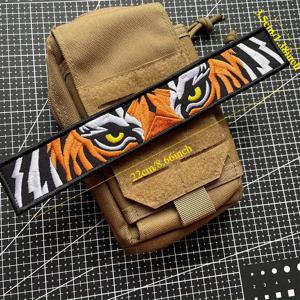 TEMU 다크 호랑이 모라일드 배지 자수 패치 택티컬 호랑이 머리 배지 천 스티커 동물 패치