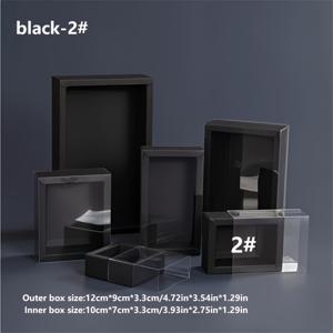 TEMU 여자/남자 선물 세트, 뚜껑이 있는 10개 풀아웃 선물 상자 세트 - 창문과 서랍 정리함이 있는 스타일리시한 디스플레이로 안전한 잠금을 보장하며, 보석, 파티 답례품, 휴일, 생일 및 결혼식에 이상적 - (분리된 칸막이가 있는 10개 상자)