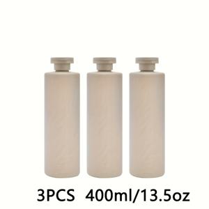 TEMU 3pcs 비누 디스펜서 세트 - 400ml/13.5oz 제로 리필 가능한 손과 식기 세척용 액체 디스펜서, 욕실 샤워 비누 디스펜서, 욕실 및 주방 장식용 플라스틱 비누 디스펜서 - 플립 립 디자인