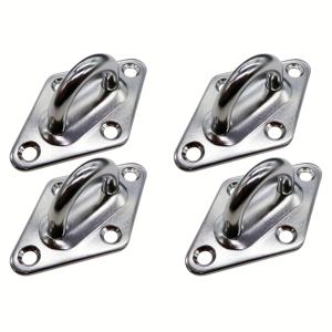 TEMU 2개 또는 4개 304 스테인리스 스틸 헤비 듀티 아이 플레이트 직사각형 아이 플레이트 U자형 하드웨어 못 링 후크 링 벽 해먹 후크 행거 홈 짐 피트니스 장비 해양 데크 4개 304 스테인리스 스틸 헤비 듀티 아이 플레이트