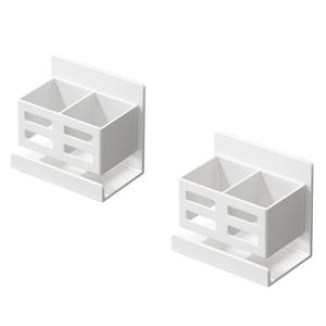 TEMU 2개 세트 드릴 없이 설치 가능한 욕실 정리대, 알루미늄 세면대 칫솔 및 치약 벽걸이 선반