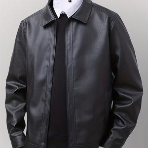 TEMU 남성용 지퍼 자켓 - 솔리드 컬러 , 칼라 & 지퍼 클로저, 핸드워시 가능 레귤러 핏 아우터 코트 (비즈니스 캐주얼, 웨딩, 파티용) - 포멀 & 캐주얼 복장에 적합한 부피 없는 언더 자켓