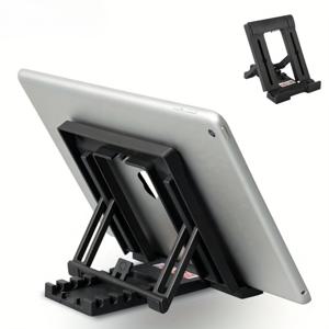 TEMU 1개 헤비듀티 접이식 태블릿 & 패널 PC 스탠드, 견고한 클립 홀더 포함, 휴대용 데스크탑 마운트 브래킷, iPad Pro/Air/Mini, 스마트폰, 전자책 리더기, 5