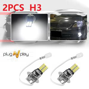 TEMU 2개 세트 제논 화이트 H3 6000K 24-SMD LED 안개등 주간주행등 전구