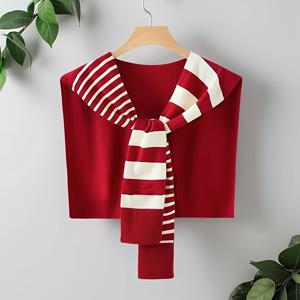 TEMU 세련되고 우아한 불규칙 패치워크 숄, 모든 계절에 완벽하며 에어컨 방에서 레이어링에 이상적이며 학생들을 위한 스타일리시한 넥워머