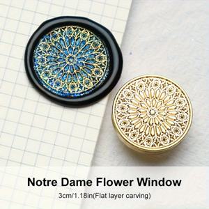 TEMU 1개 새로운 꽃창문 시리즈 스탬프헤드, 나비와 꽃무늬 수제 왁스 도장, DIY 카드·봉투·결혼식 초대장용 사포지기, 선물 포장재료, 카드 꾸미기 액세서리, 빈티지 디자인, 플로럴 모티프, 내구성 있는 소재, 정교한 디테일, 밀봉 도구, 공예용 스탬프, 사포지기, DIY 취미