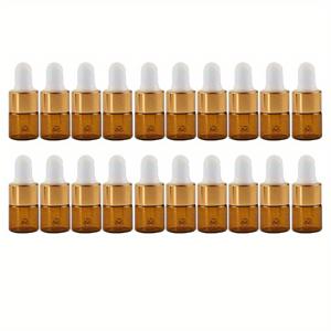 TEMU 20개입 1ml 2ml 3ml 5ml 미니 드로퍼 병, 에센셜 오일 용기 및 화학 실험실용 빈 컨테이너