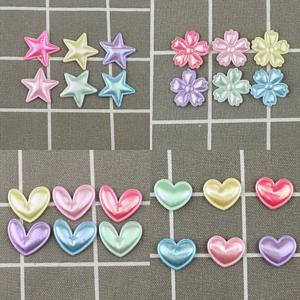 TEMU 100개입 진주 광택 천 러브/꽃/별 장식 부착 엠보싱 여성 헤어 장식 헤어핀 제작 부착 플러시 인형 재료 의류 장식 부착 패치 스크랩북 부착 공예 홈 부착