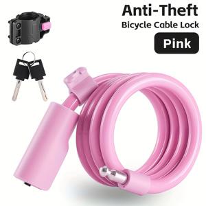 TEMU WEST BIKING 자전거 잠금 키 케이블 MTB 로드 바이크 방범 자전거 잠금 자전거 액세서리