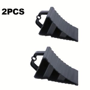 TEMU 1pc/2pcs DuraGrip 삼각형 휠 촐크 손잡이, 범용 피트 고무 미끄럼 방지 타이어 스톱퍼 자동차, RV, 트레일러 - 휴대용 주차 장치, 가정 및 방풍 도어 스톱퍼