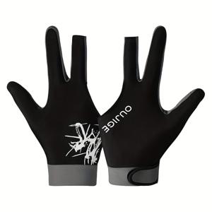 TEMU 1개 전문가용 당구 장갑, 가볍고 통기성 좋은 삼손가락 오픈 디자인, 미끄럼 방지 스누커, 풀, 트릭샷 9볼 대회용, 매끄러운 소재, 오른손 왼손 모두 사용 가능