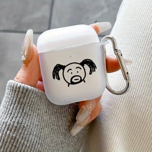 TEMU 애플 에어팟용 실리콘 이어폰 케이스, 충격 방지 보호 커버, 피그테일 디자인, 가벼운 소프트 케이스, 화이트, 가족, 연인, 친구에게 선물 - EJ1