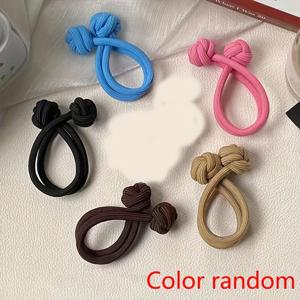 TEMU 여성 헤어용 5개 고 탄성 두꺼운 고무 밴드, 귀여운 및 패션 포니테일 홀더, 내구성 있는 헤어 타이, 세련된 여성 헤어 액세서리, 메이크업, 얼굴 헤어 및 접착제 | 캐주얼 스타일 | 내구성 있는 직물 재료