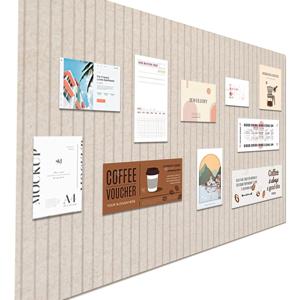 TEMU 사무실 및 홈 데코용 대형 펠트 벽 타일 1개 - 코르크 게시판, 사진, 메모 및 노트를 위한 소음 감소 패널, 줄무늬 무늬의 직사각형 펠트 보드, 문서 정리 및 미적 매력을 높이는 데 완벽함