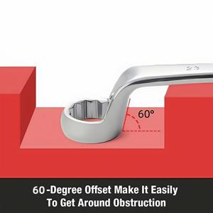 TEMU 틸트 스패너 세트, 미터법 6-24mm, 8종 세트, 더블 엔드 플럼 스패너, 45도 및 60도, 미러 크롬 바나듐 스틸, CRV 소재, 블랙 및 레드 캔버스 가방 포함. 좁은 공간용, 미끄럼 방지 및 내구성, 정비사 추천 도구