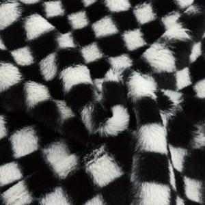 TEMU 1개 50x170cm 블랙 화이트 체크무늬 벨벳 원단, 100% 폴리에스터, DIY 바느질, 공예, 테이블보, 생일 파티 장식에 완벽