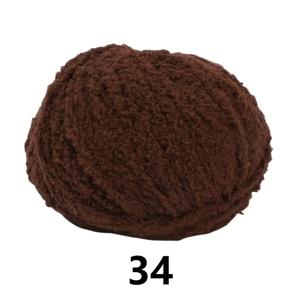 TEMU DIY 핸드 니팅 코바늘용 부드럽고 얇은 산호벨벳 수건 실, 폭신폭신한 털실 50g - 가방, 모자, 인형용