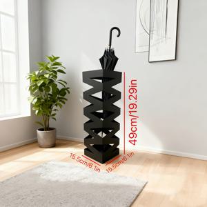 TEMU 모던 메탈 우산 홀더 정리대 - 유럽 스타일 블랙 멀티 레이어 디자인, 내구성 강한 금속 구조, 홈 & 오피스 & 호텔 현관용 공간 절약형 입구 수납 솔루션, 고급스러운 보관 액세서리